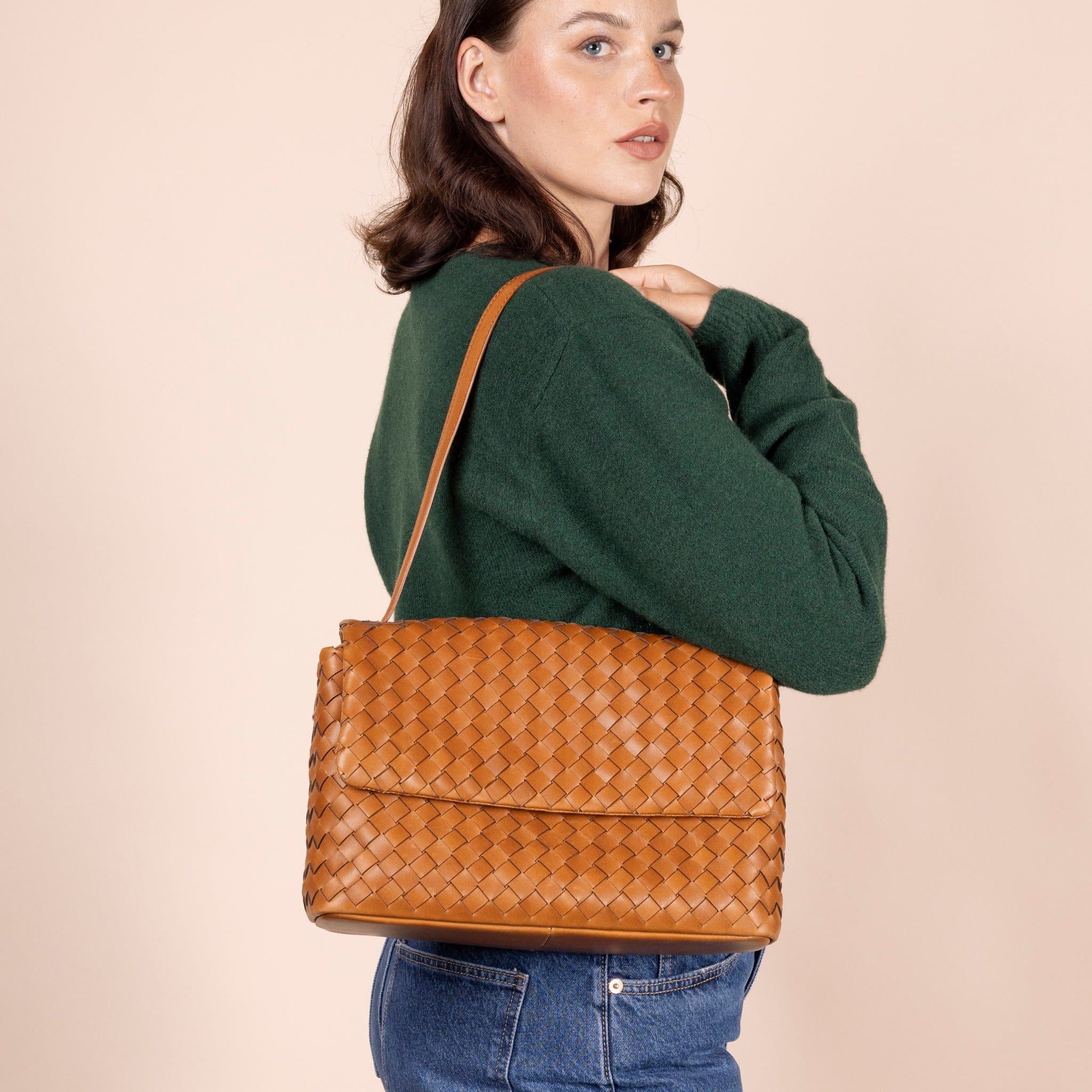 Kenzie Tasche - Leder Cognac