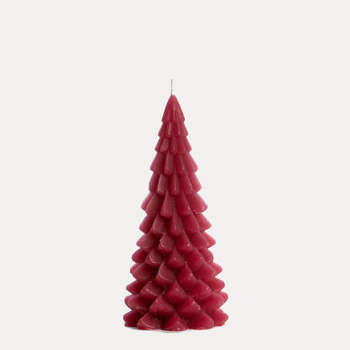 Weihnachtskerze Tannenbaum - raspberry