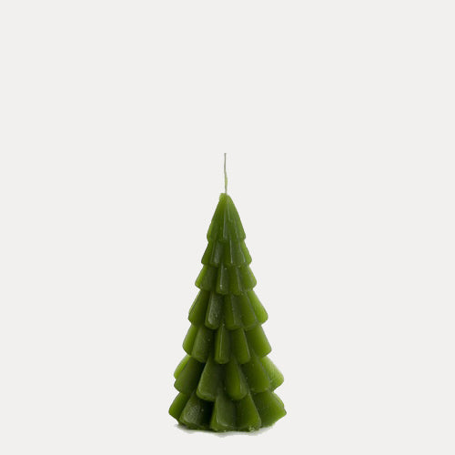 Weihnachtskerze Tannenbaum - leaf green