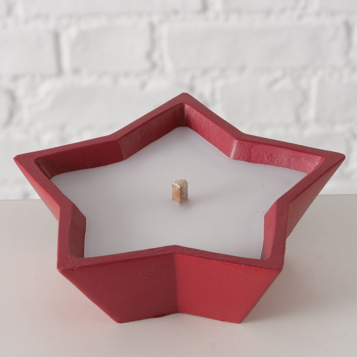 Outdoor Kerzentopf Stern - rot