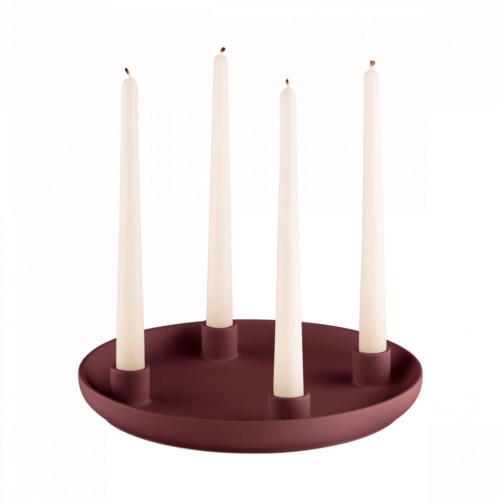 Kerzenhalter Advent in dunkelrot