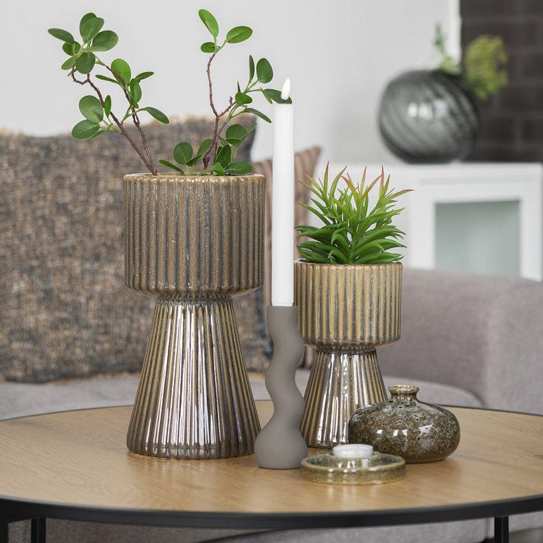 Kerzenhalter wave - taupe