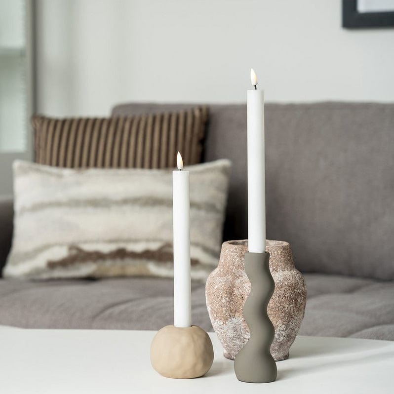 Kerzenhalter wave - taupe