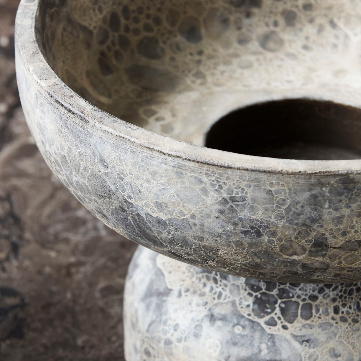 Kerzenhalter Ancient - grau braun