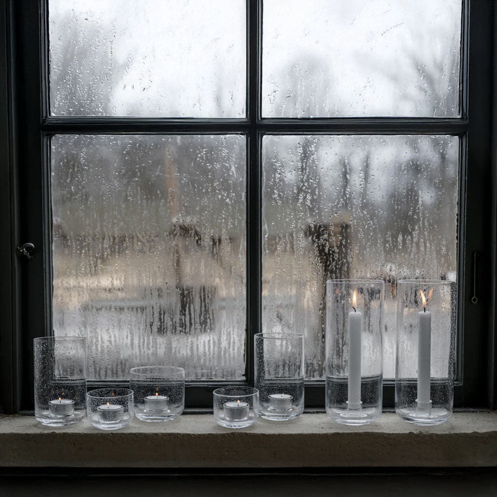 Teelichthalter Bubble aus Glas