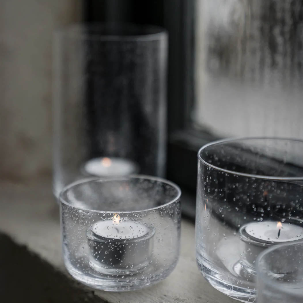 Teelichthalter Bubble aus Glas