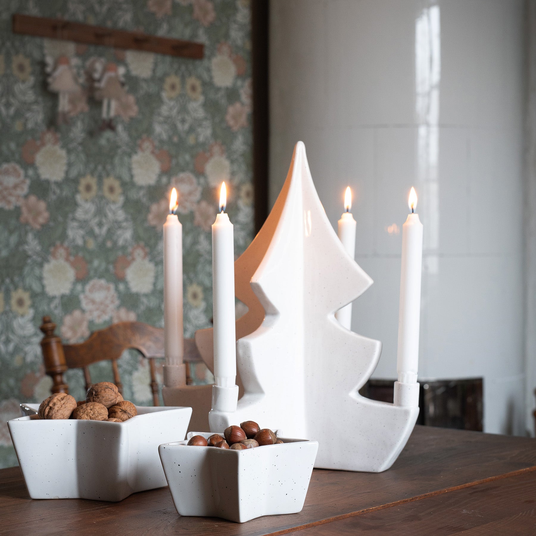 Kerzenhalter Baum Kay - weiß
