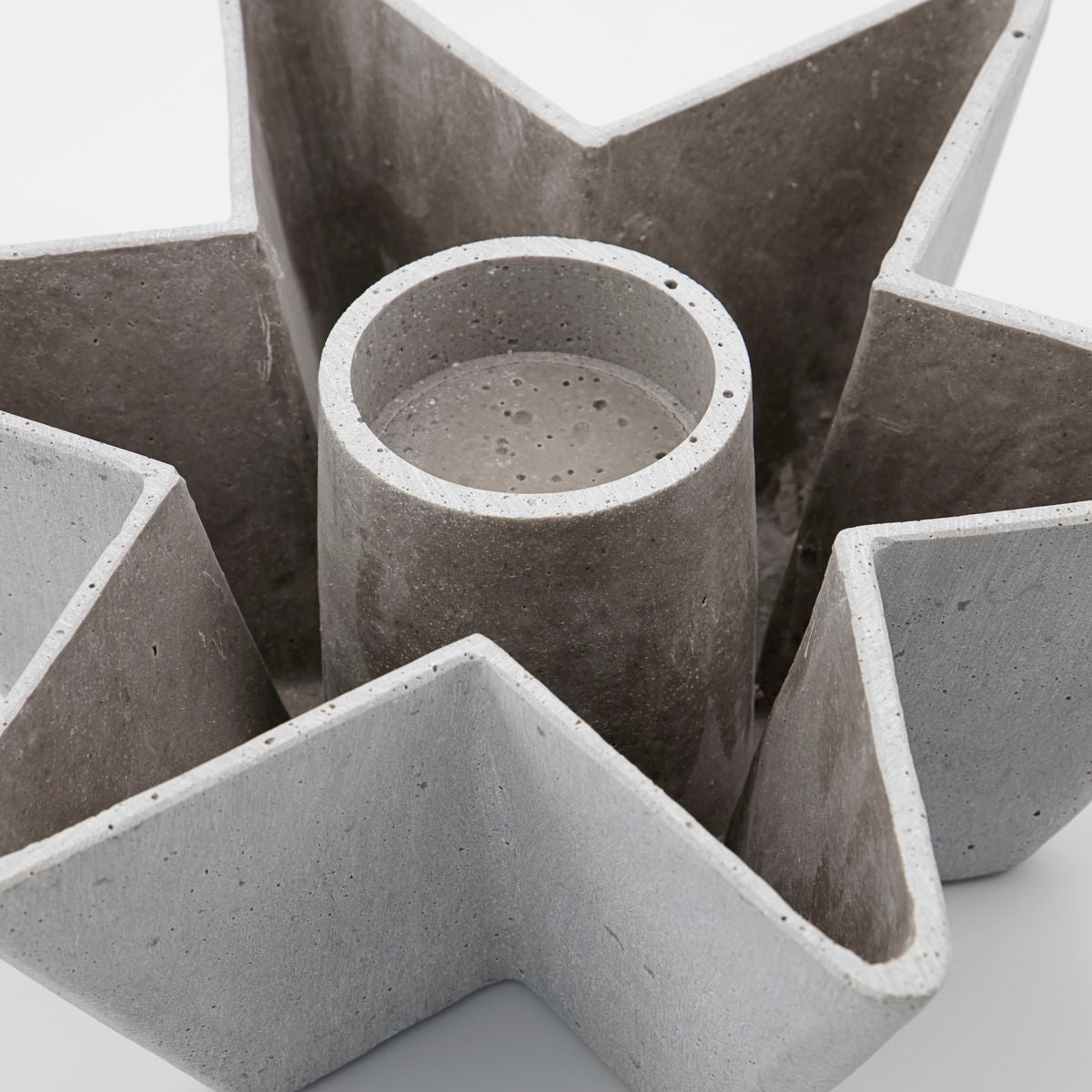 Kerzenschale Star in Beton-Optik