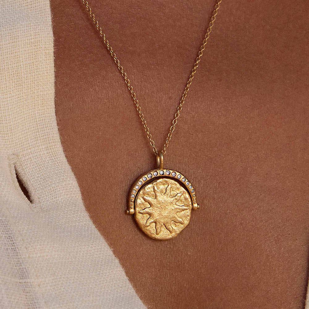 Kette Sirius Sonne & Mond - gold