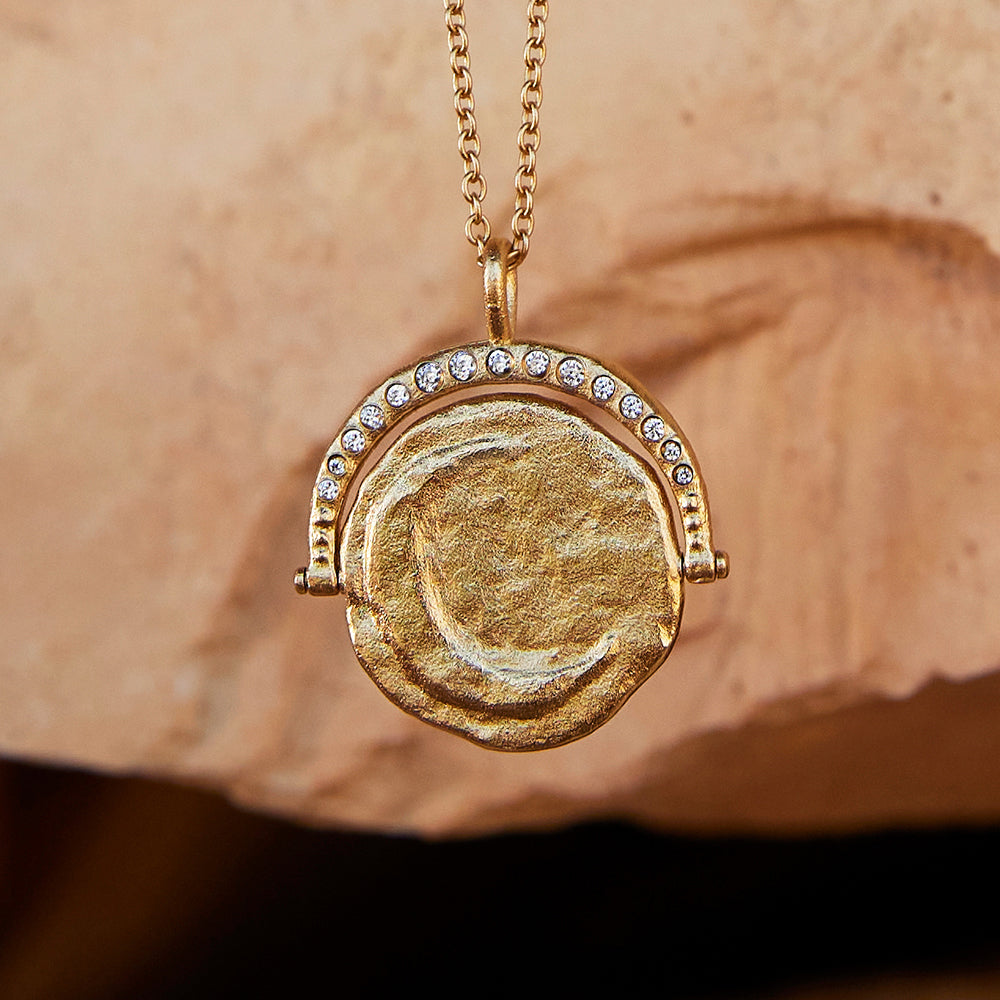 Kette Sirius Sonne & Mond - gold