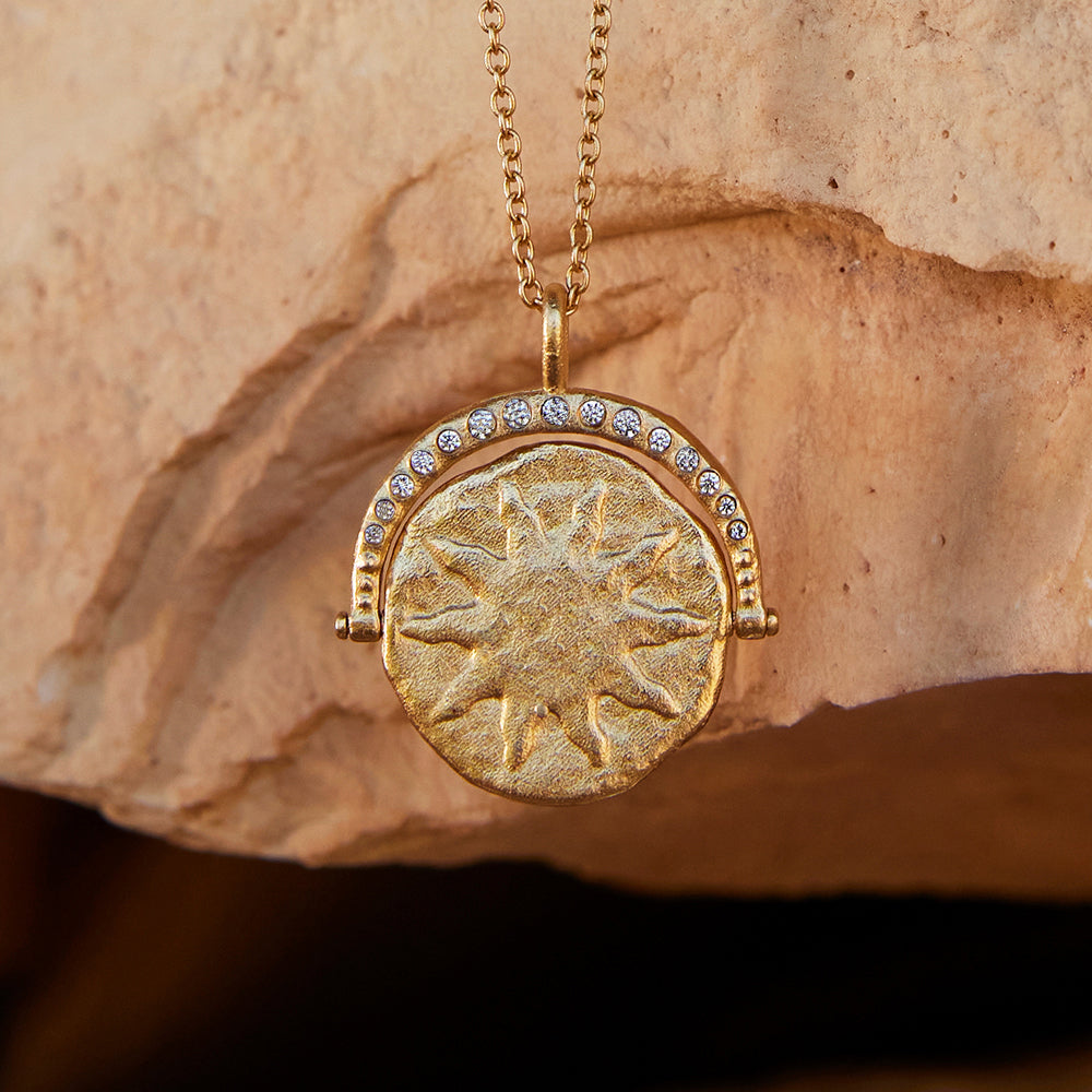 Kette Sirius Sonne & Mond - gold