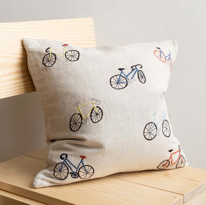 Kissenbezug Fahrräder - natur