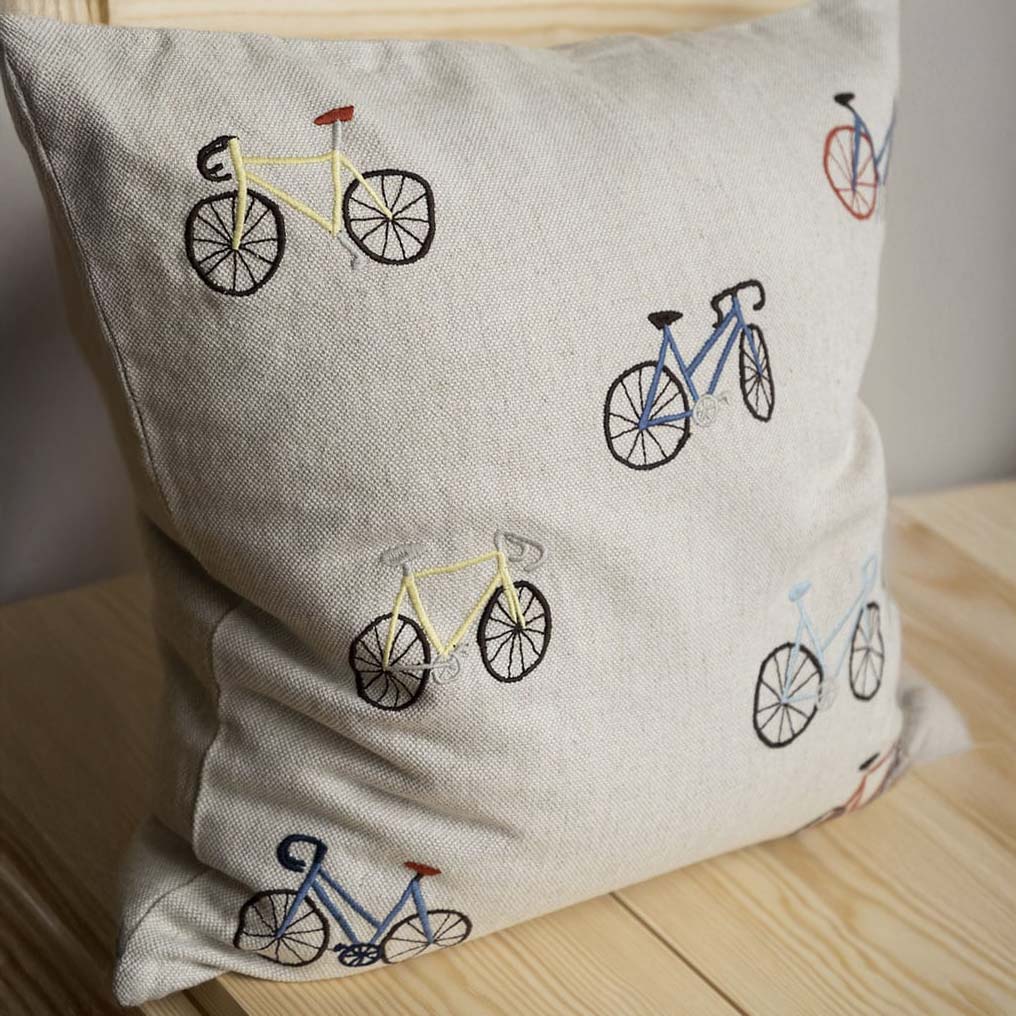 Kissenbezug Fahrräder - natur
