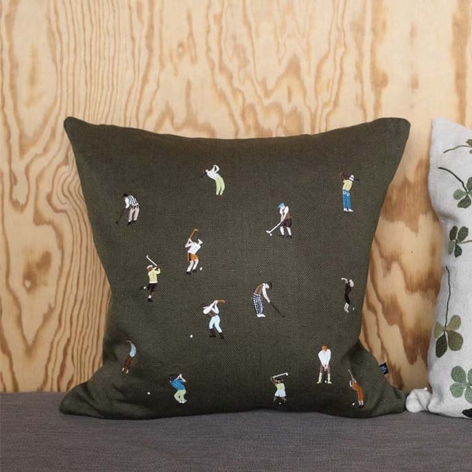 Kissenbezug Golfer - olive