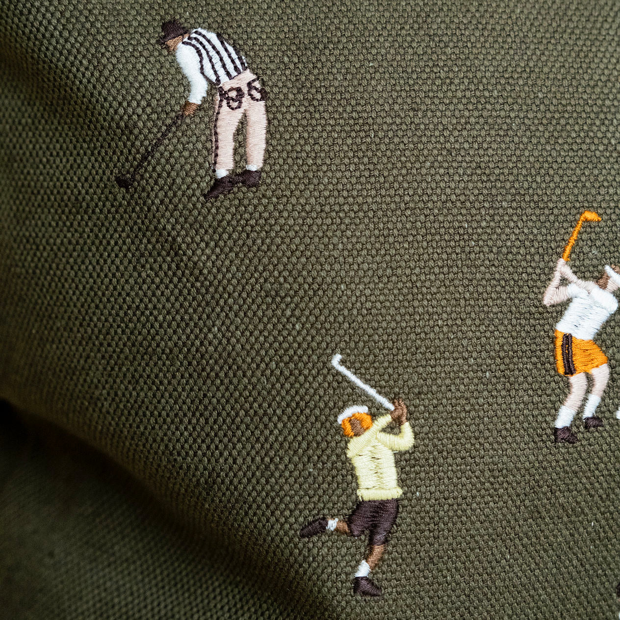 Kissenbezug Golfer - olive
