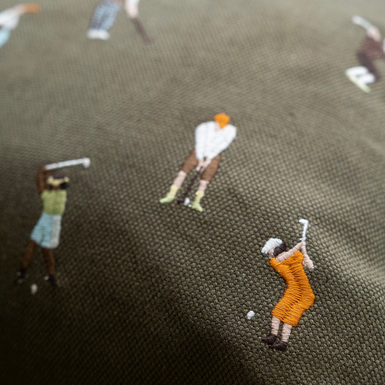 Kissenbezug Golfer - olive