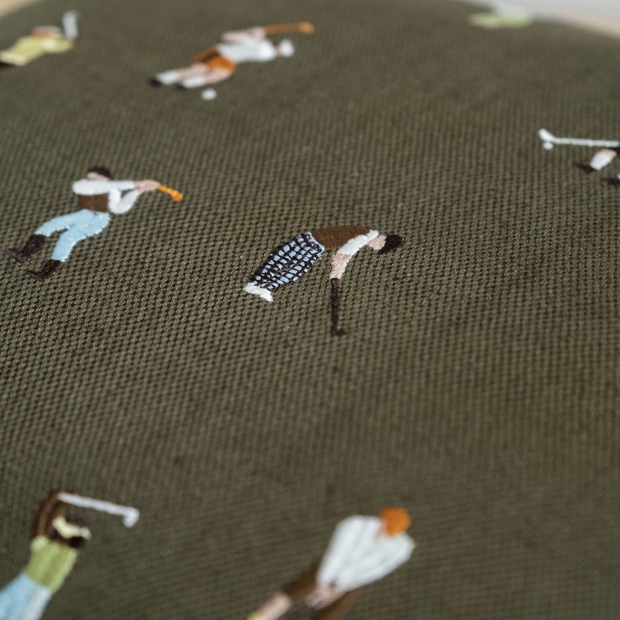 Kissenbezug Golfer - olive