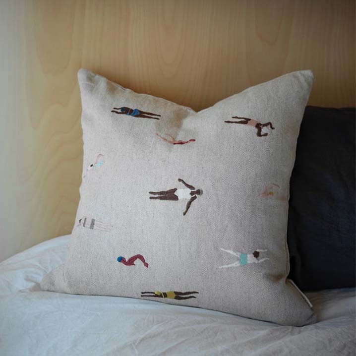 Kissenbezug Schwimmer - natur