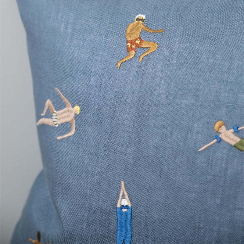 Kissenbezug Schwimmer - blau