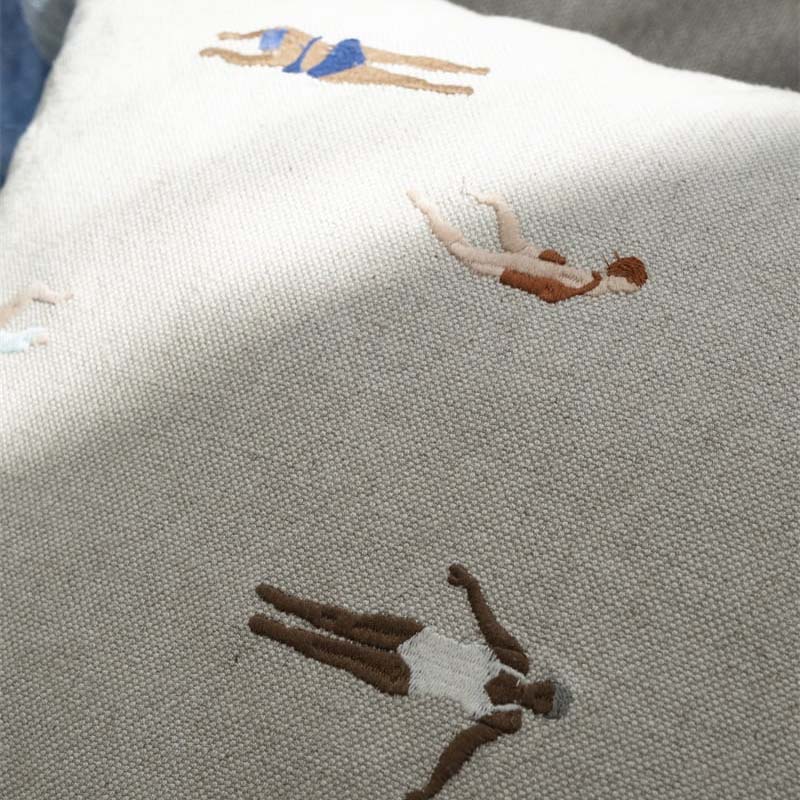 Kissenbezug Schwimmer - natur