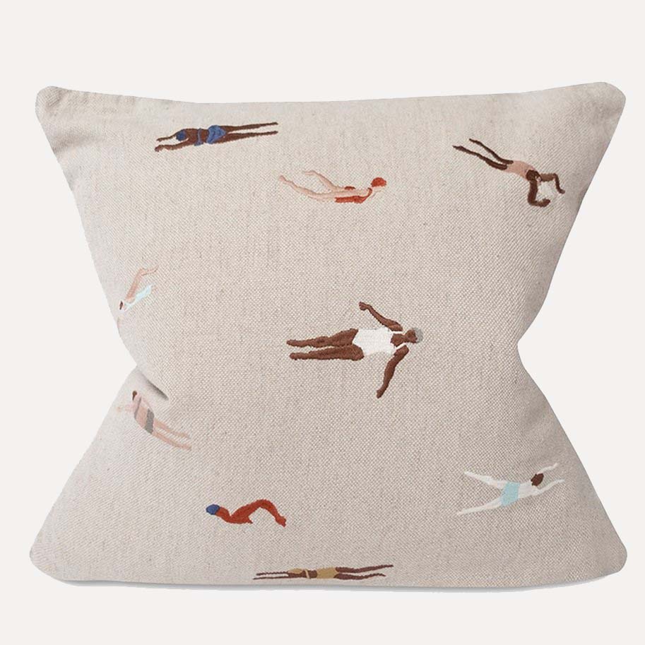 Kissenbezug Schwimmer - natur