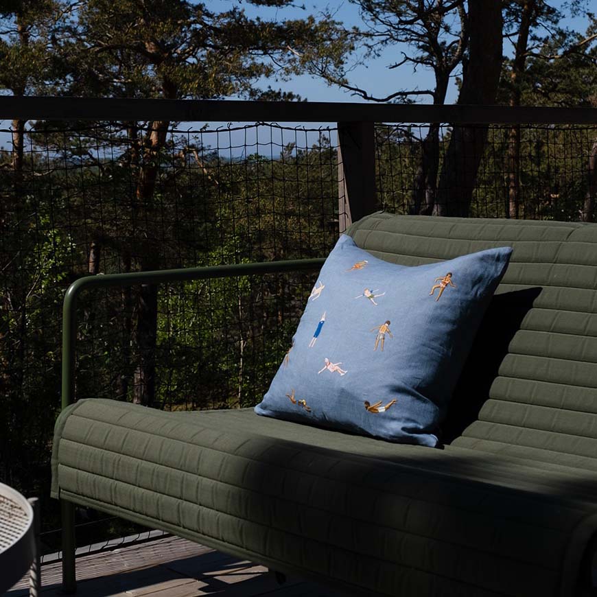 Kissenbezug Schwimmer - blau