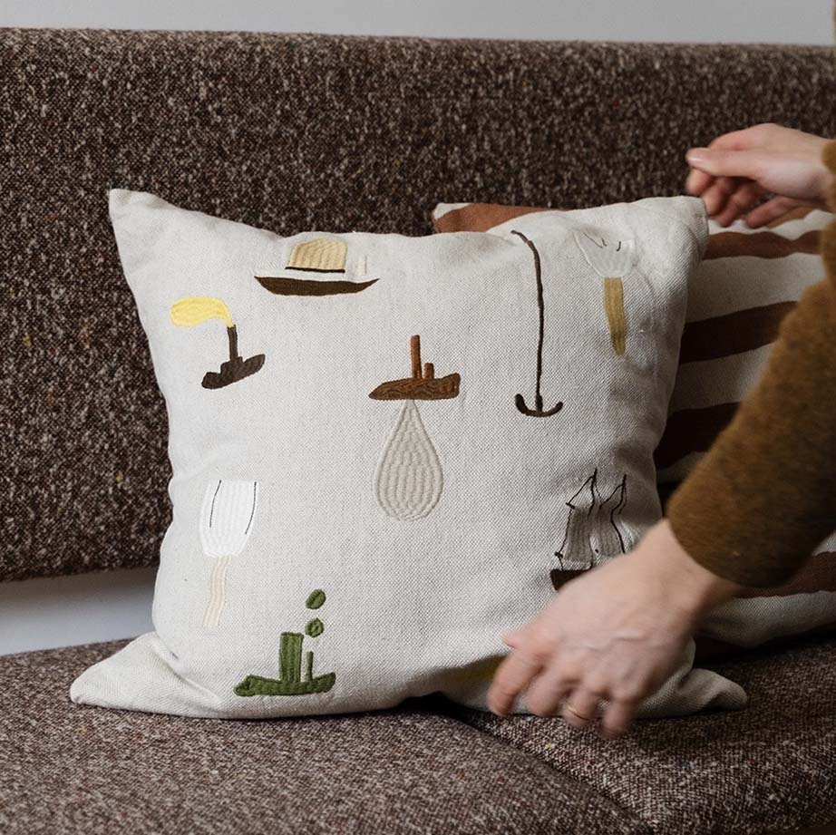 Kissenbezug Sail with me - natur