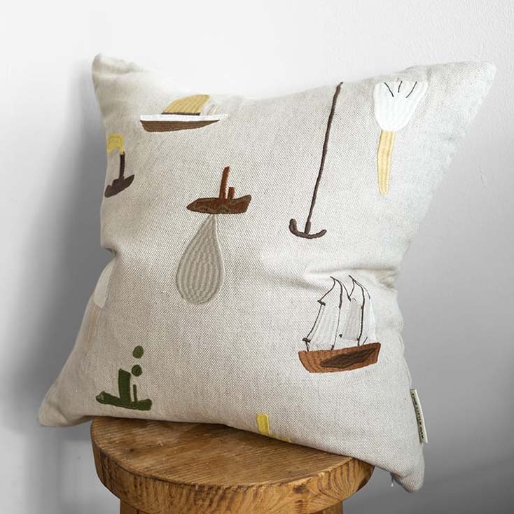 Kissenbezug Sail with me - natur