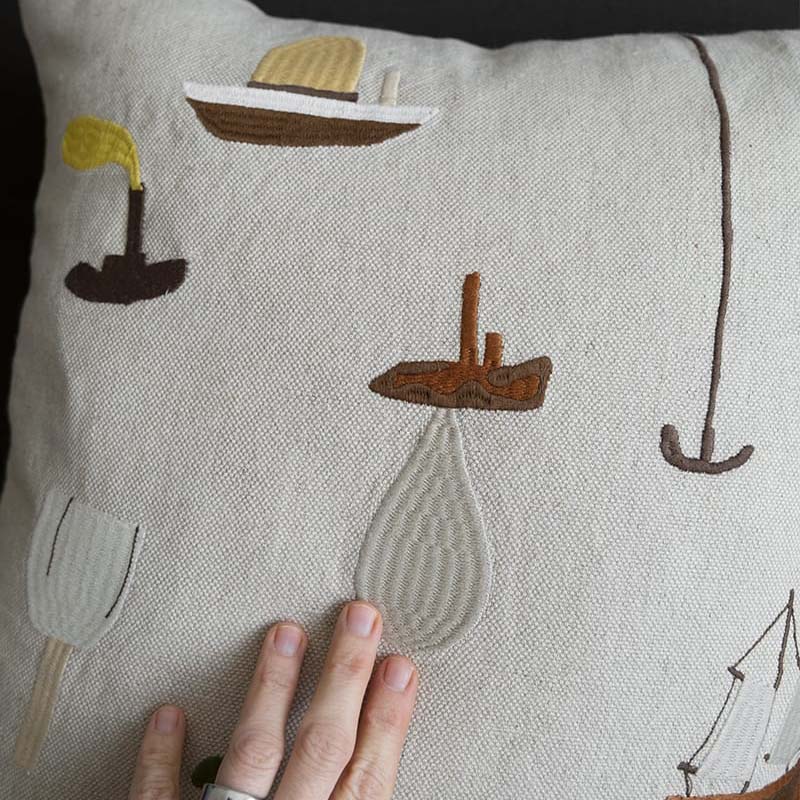 Kissenbezug Sail with me - natur