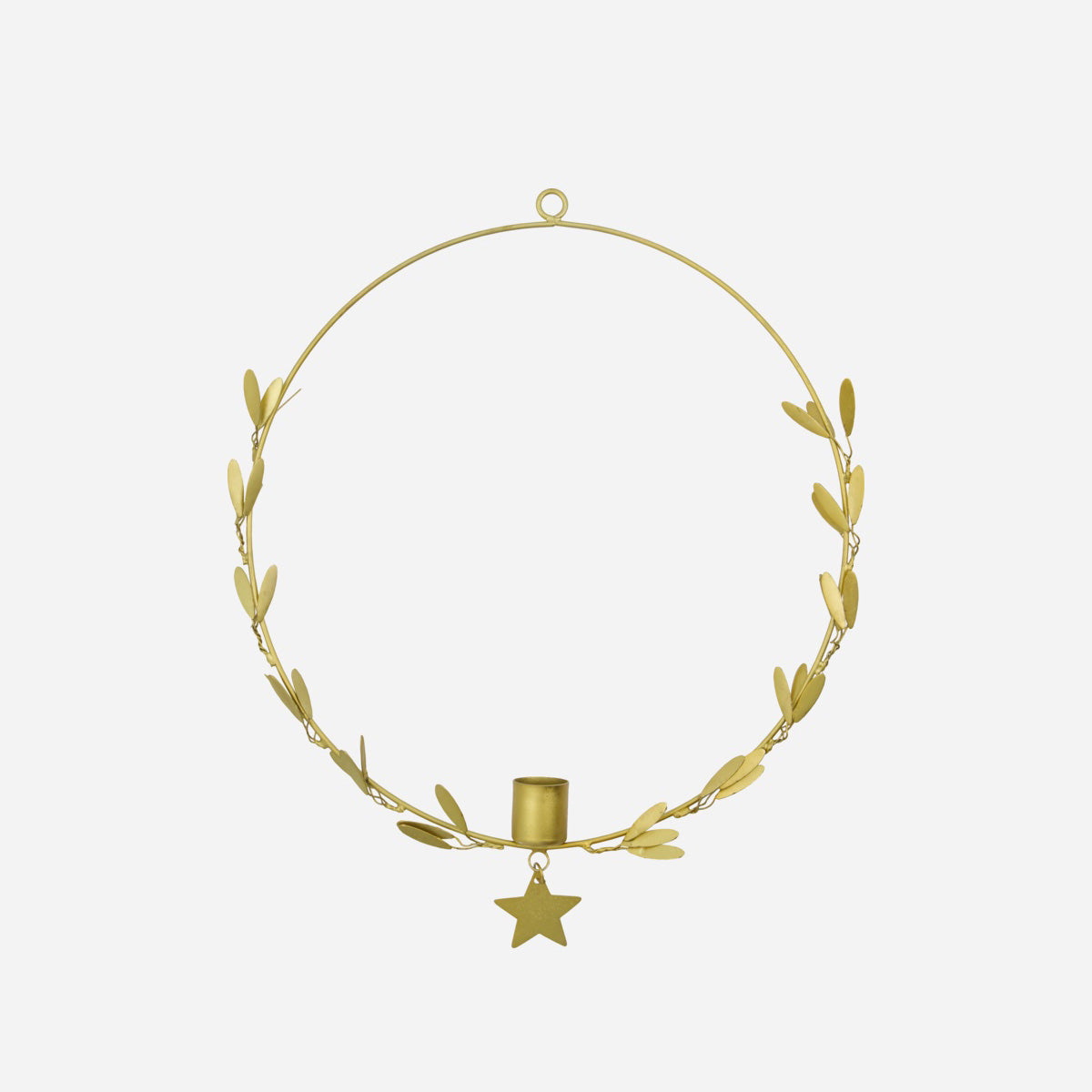 Kerzenhalter Kranz Mistel - gold