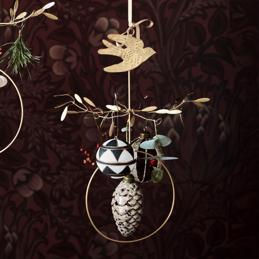 Weihachtsdeko Mobile Bird - gold