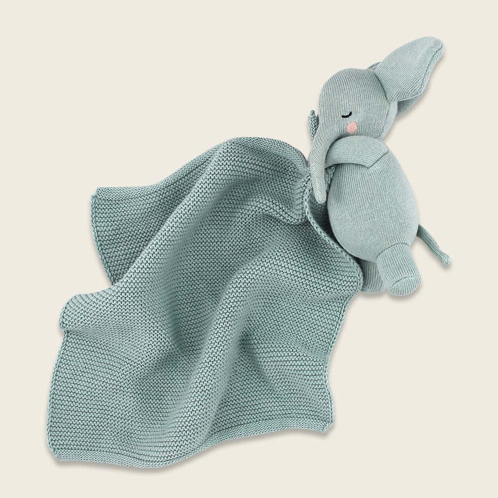 Kuscheltuch Elefant - blau
