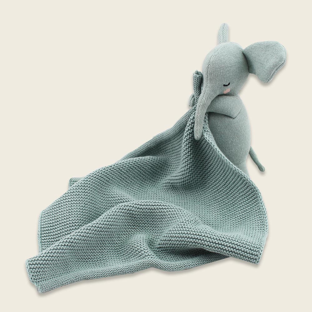 Kuscheltuch Elefant - blau