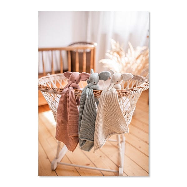 Kuscheltuch Elefant - blau