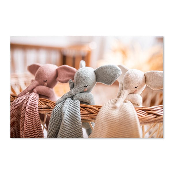 Kuscheltuch Elefant - blau