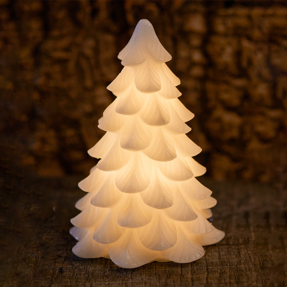 LED-Leuchte Tannenbaum Carla Wachs - weiß