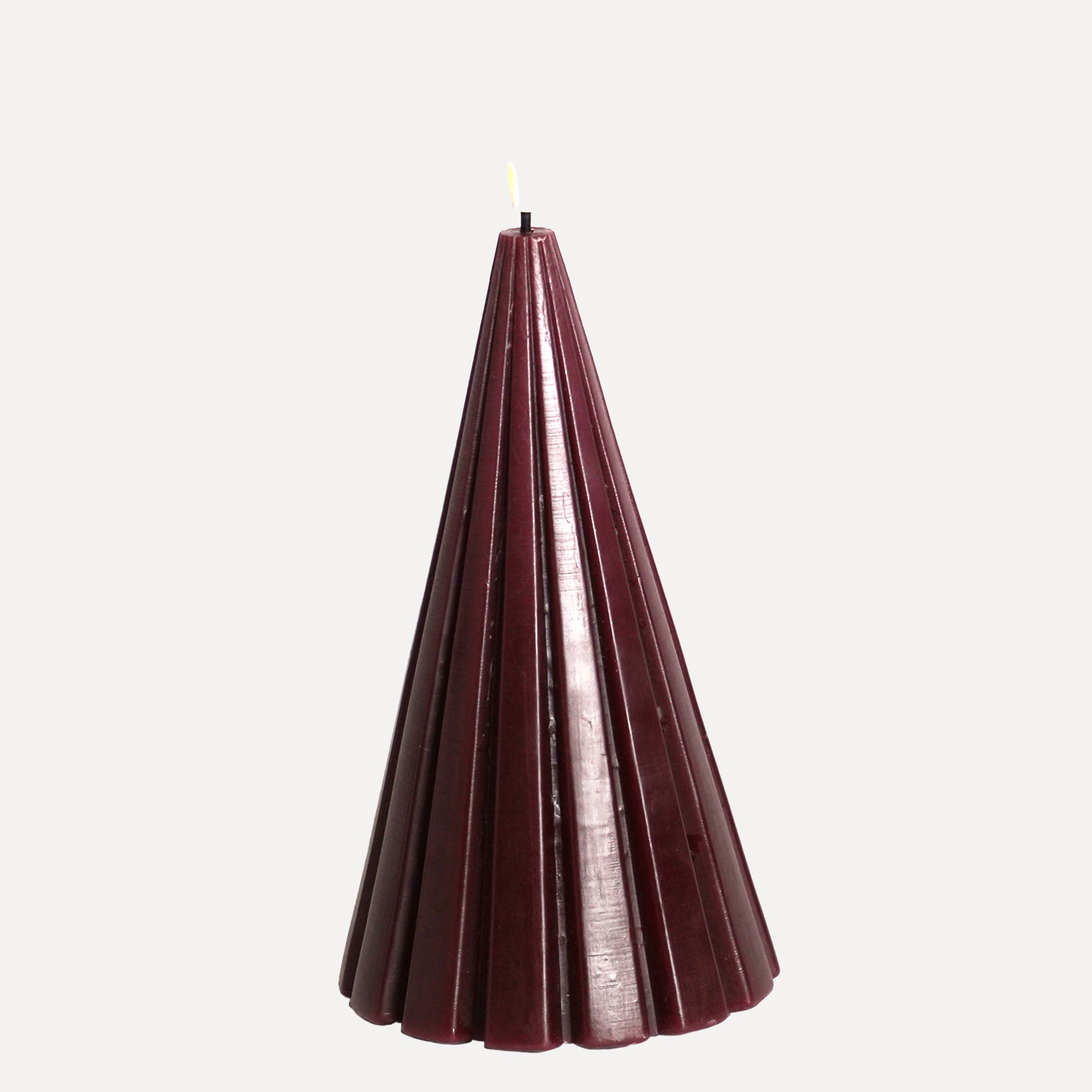 LED-Kerze Tannenbaum Laura - dunkelrot