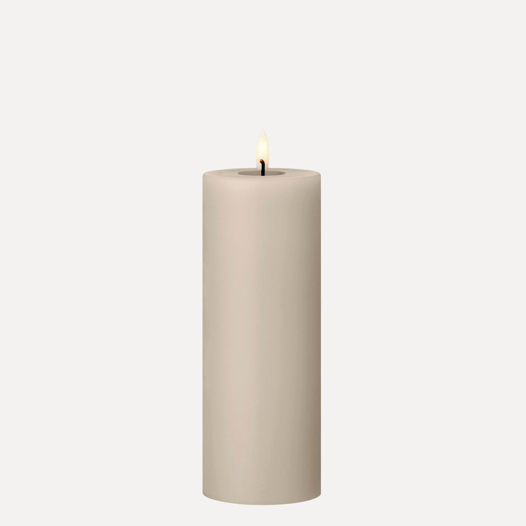 Ester & Erik LED Stumpenkerze - 22 linen grey