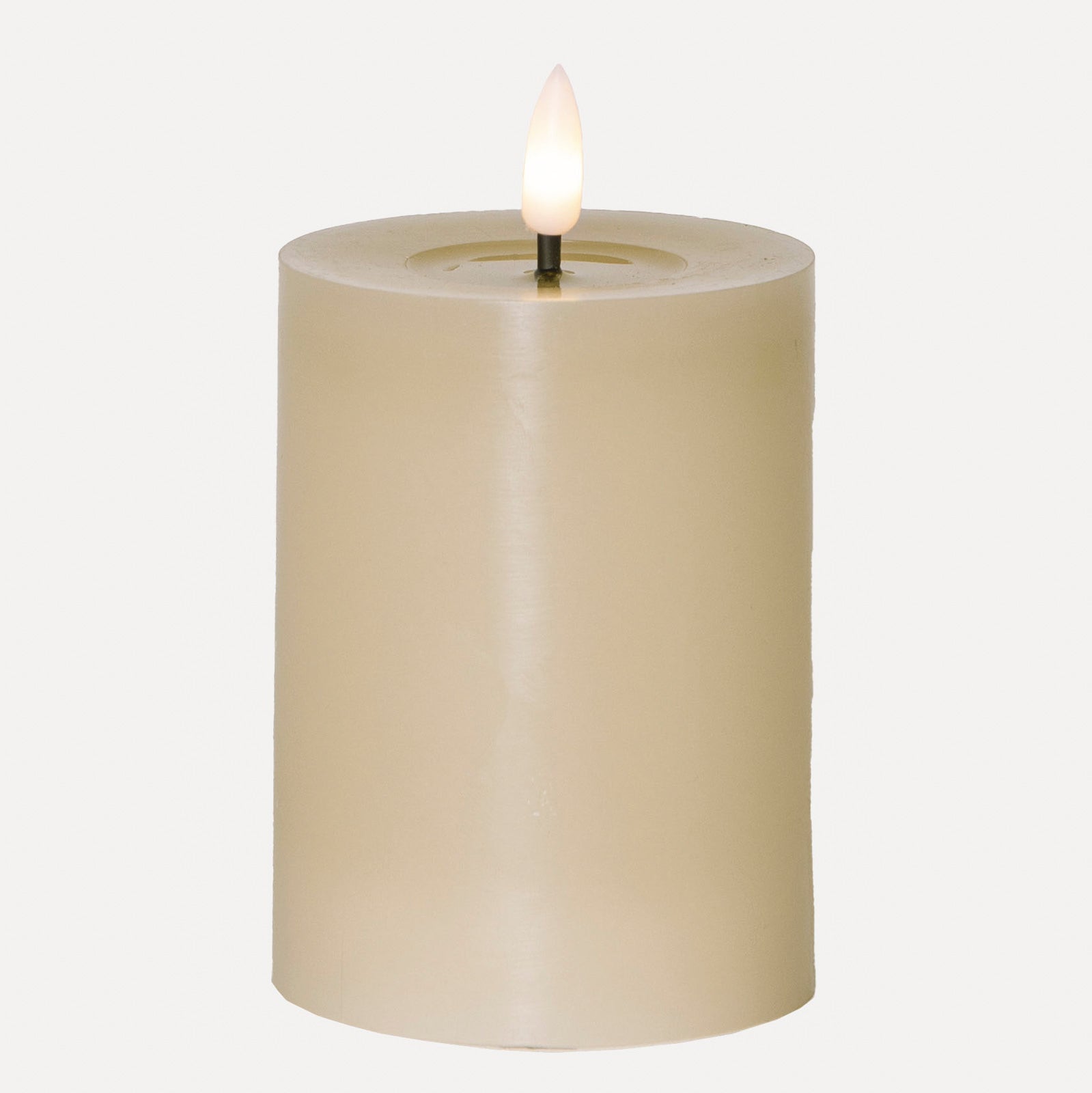 LED Stumpenkerze - beige