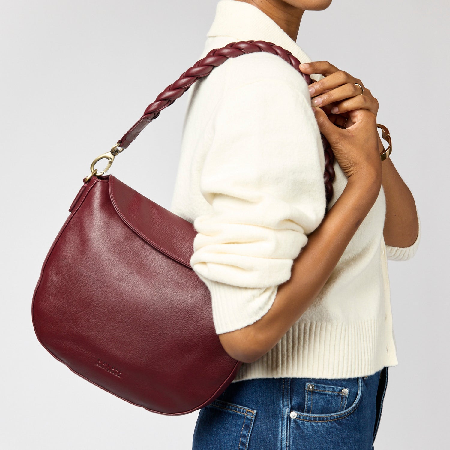 Lana Tasche - Leder Dark Cherry mit 2 Straps