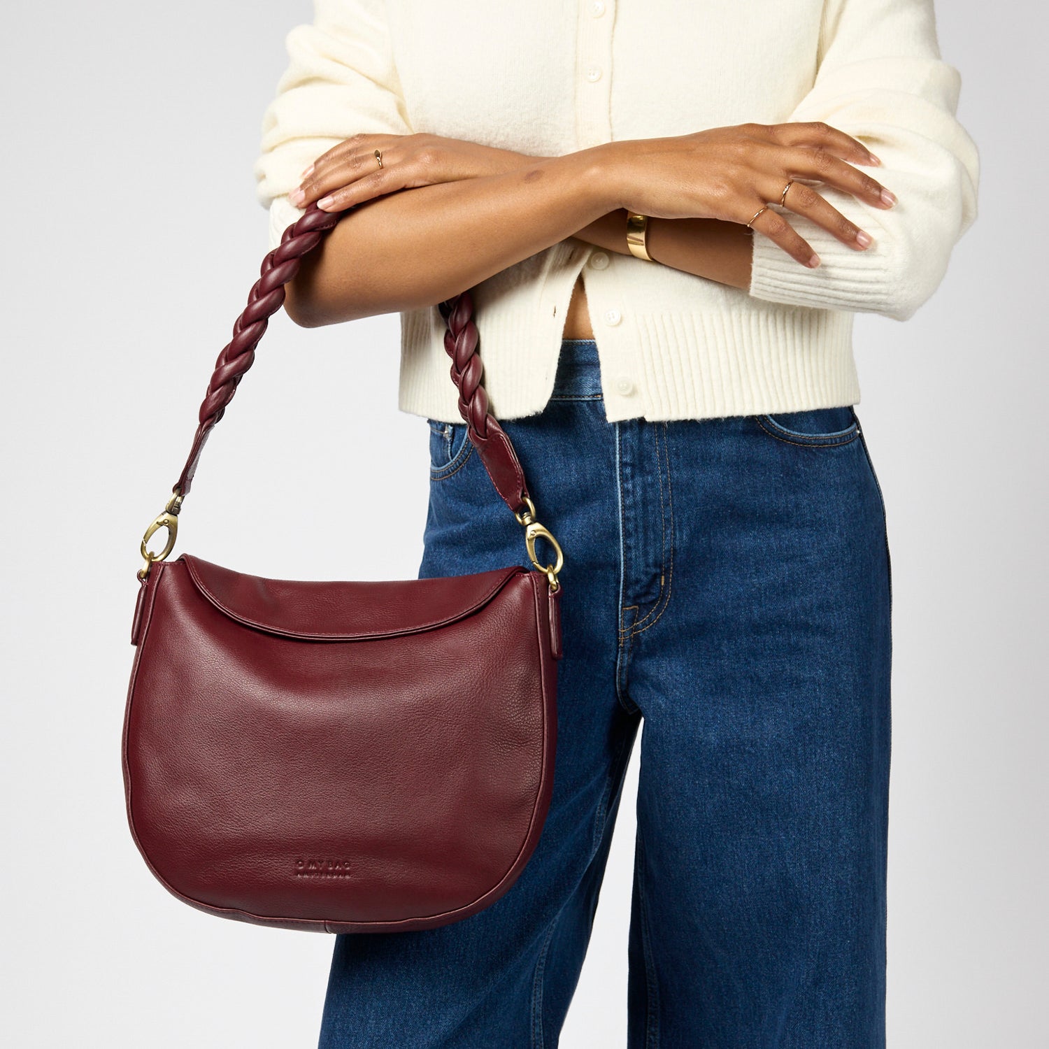 Lana Tasche - Leder Dark Cherry mit 2 Straps