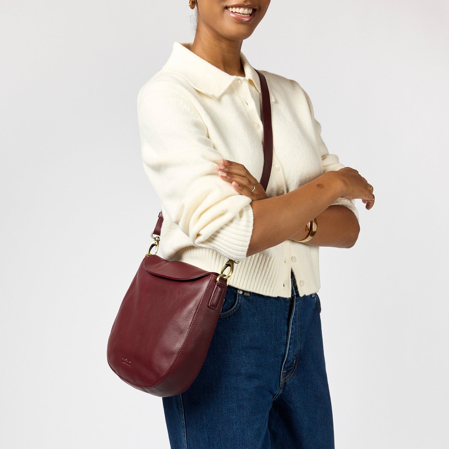 Lana Tasche - Leder Dark Cherry mit 2 Straps