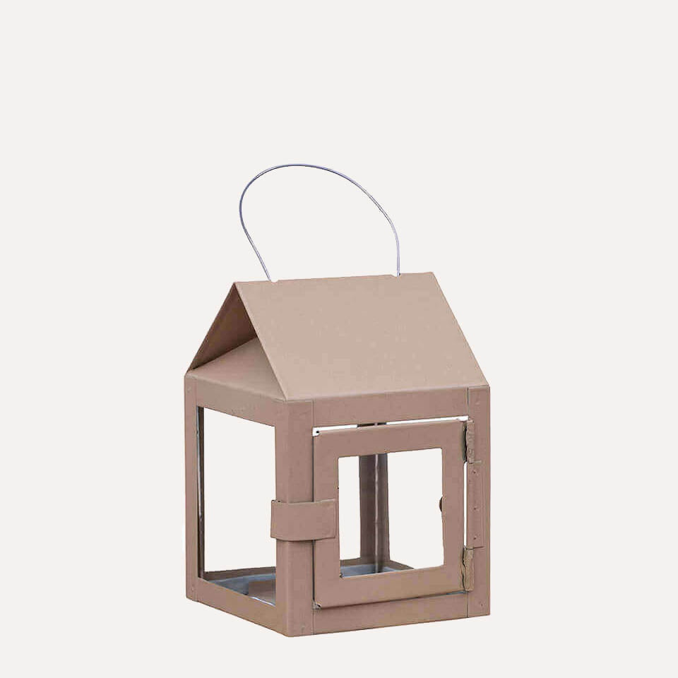 Laterne mit Aufhängung - hazelnut
