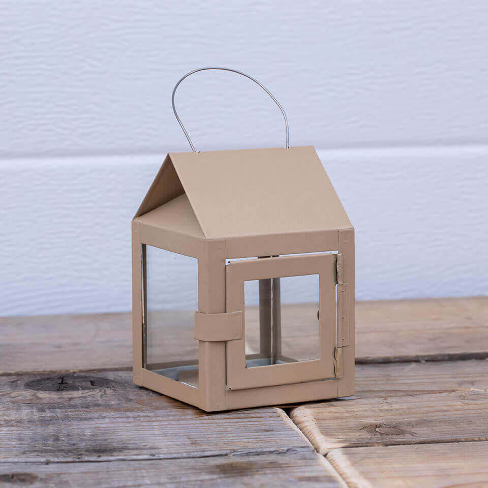 Laterne mit Aufhängung - hazelnut
