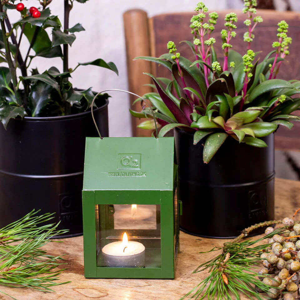 Laterne mit Aufhängung - grün