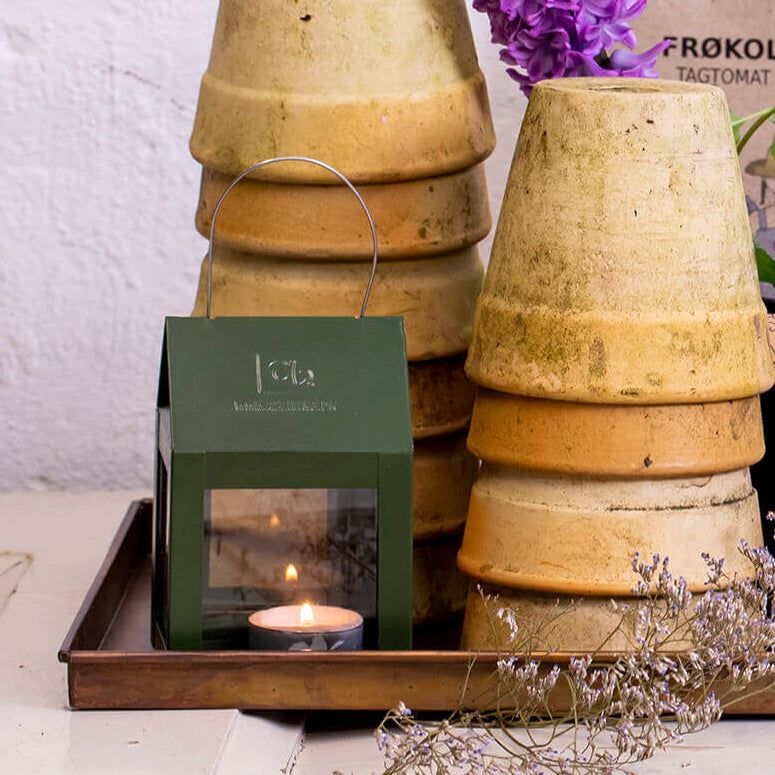 Laterne mit Aufhängung - grün