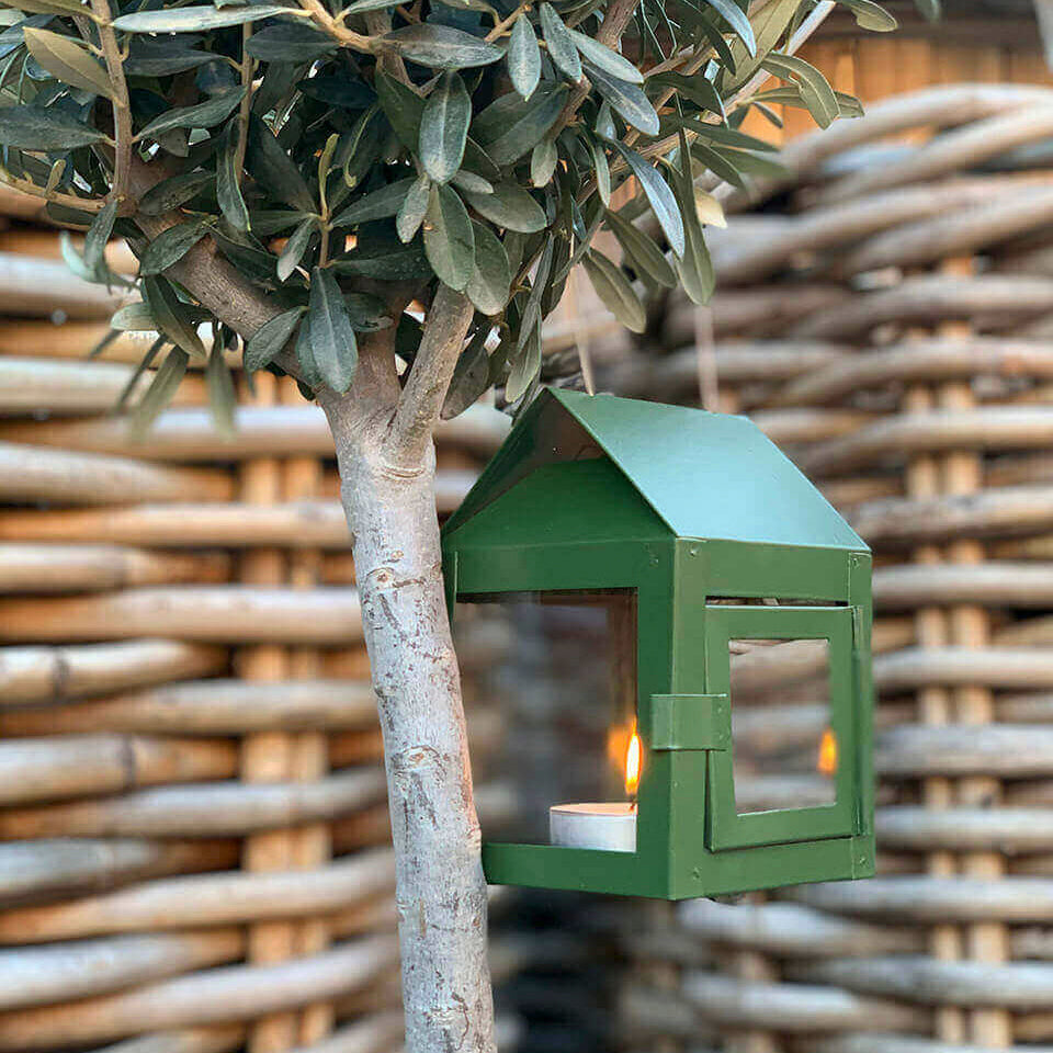 Laterne mit Aufhängung - grün