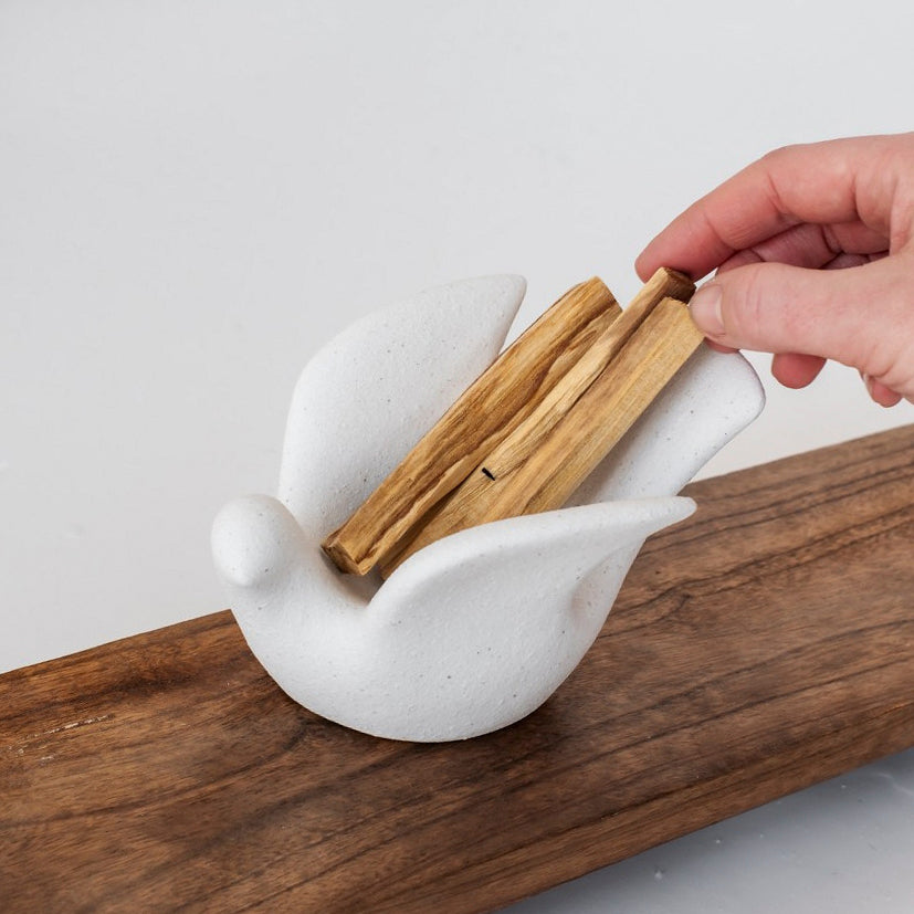 Schale Dove - weiß strukturiert