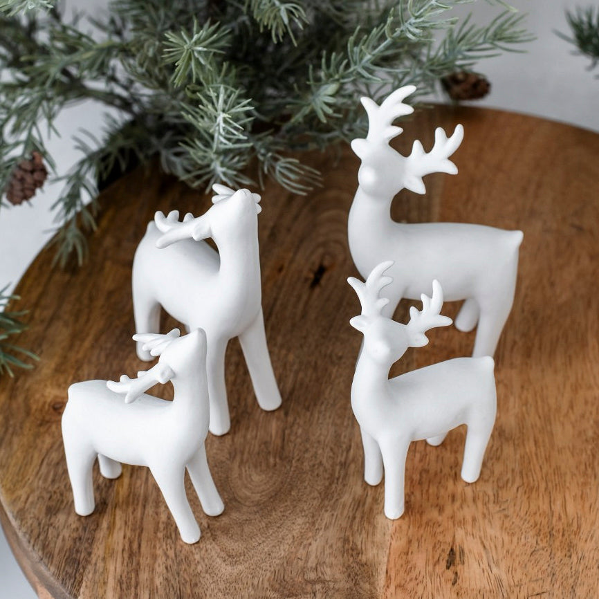Rentiere 2er Set - weiß