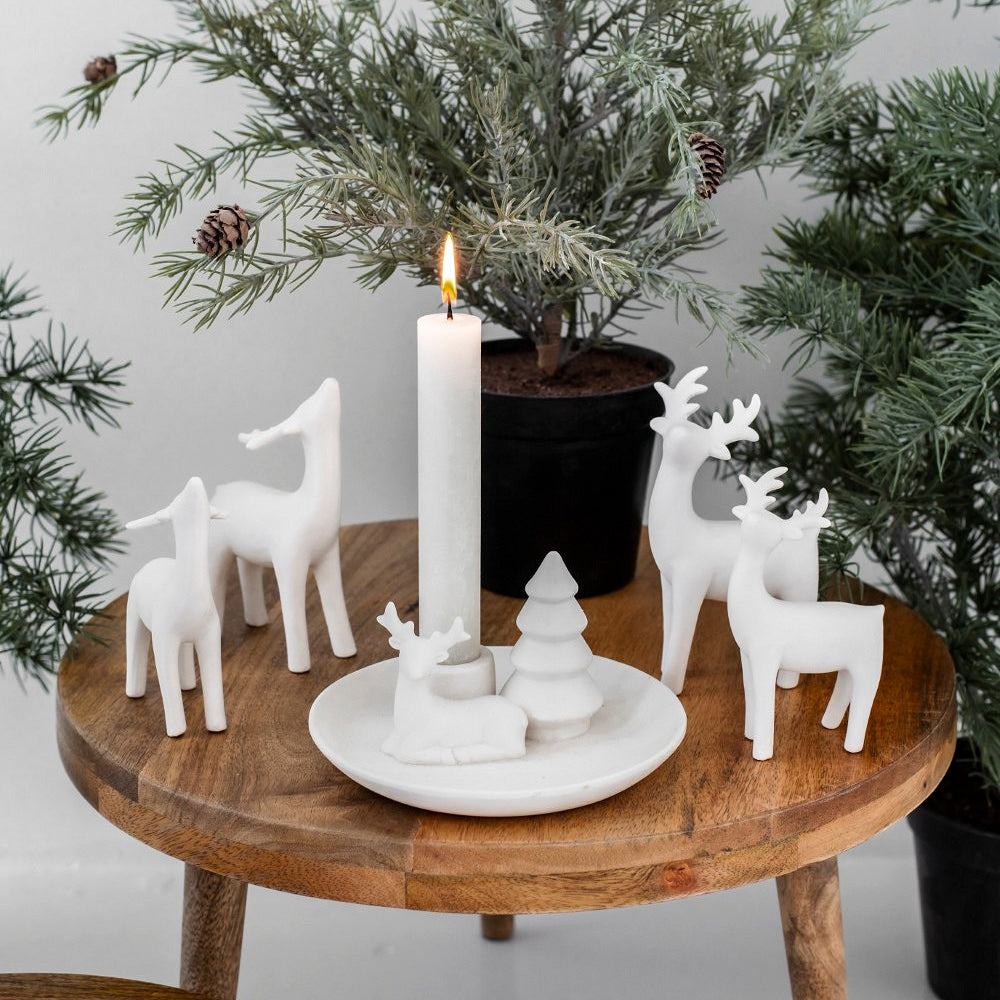 Rentiere 2er Set - weiß